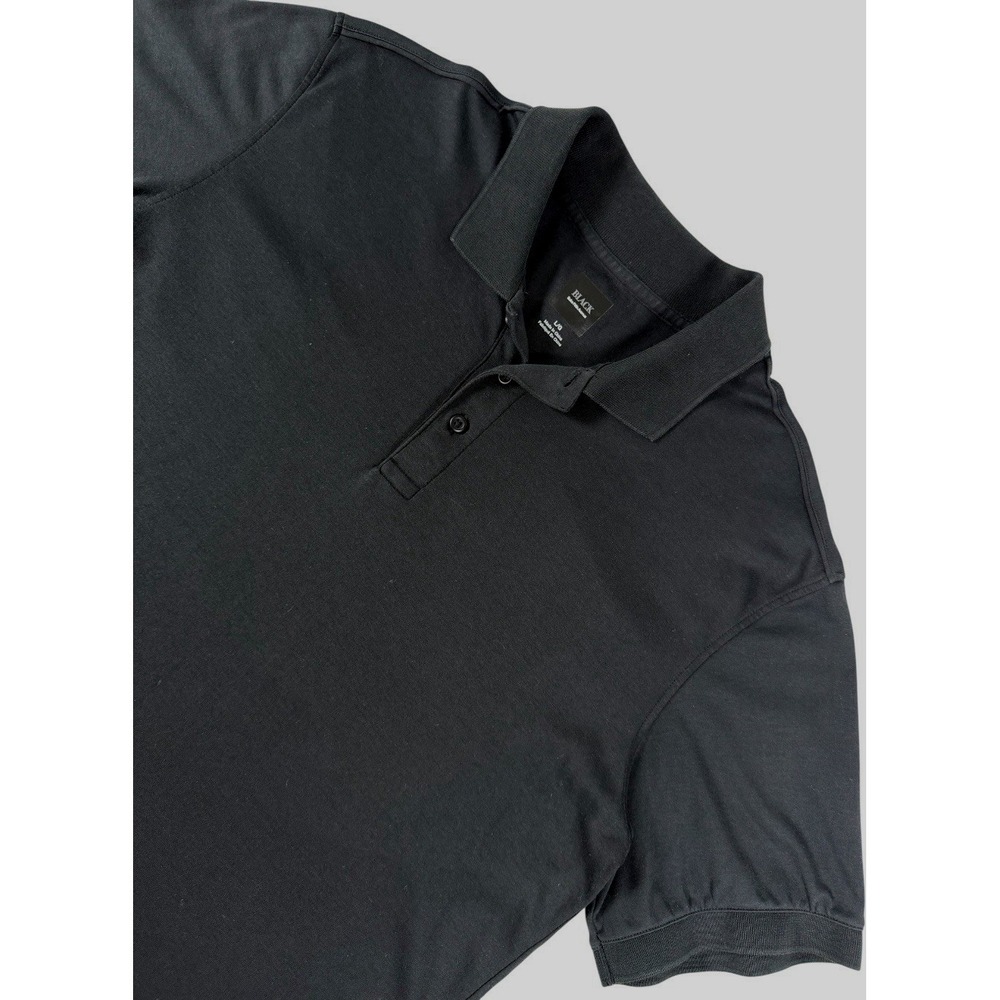 Black Brown 1826 Saks Fifth Avenue Black Polo Shirt Men's Large Stretch